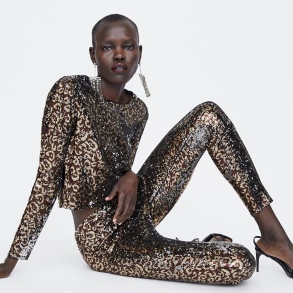 legging leopard zara